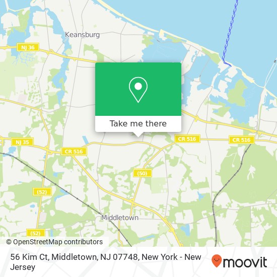 Mapa de 56 Kim Ct, Middletown, NJ 07748