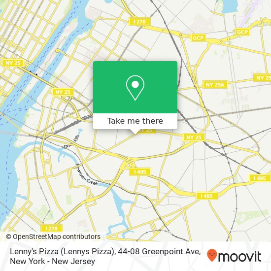 Lenny's Pizza (Lennys Pizza), 44-08 Greenpoint Ave map