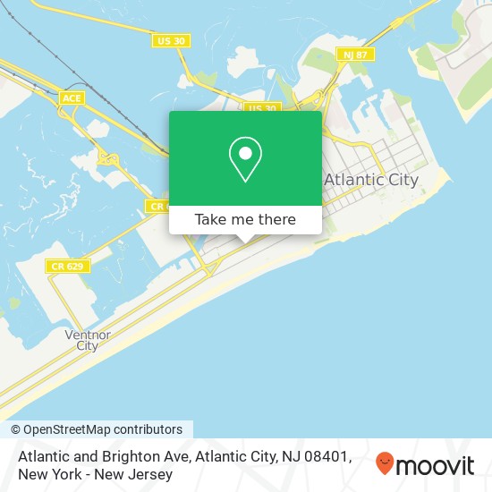 Atlantic and Brighton Ave, Atlantic City, NJ 08401 map