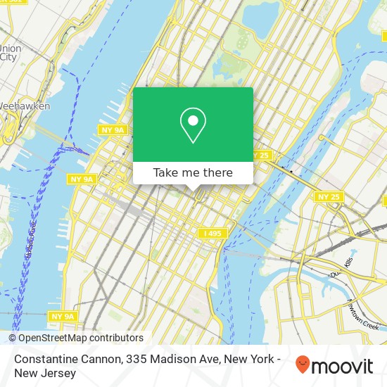 Mapa de Constantine Cannon, 335 Madison Ave