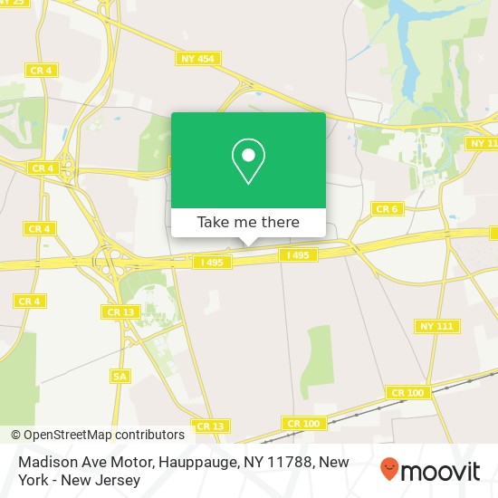 Madison Ave Motor, Hauppauge, NY 11788 map