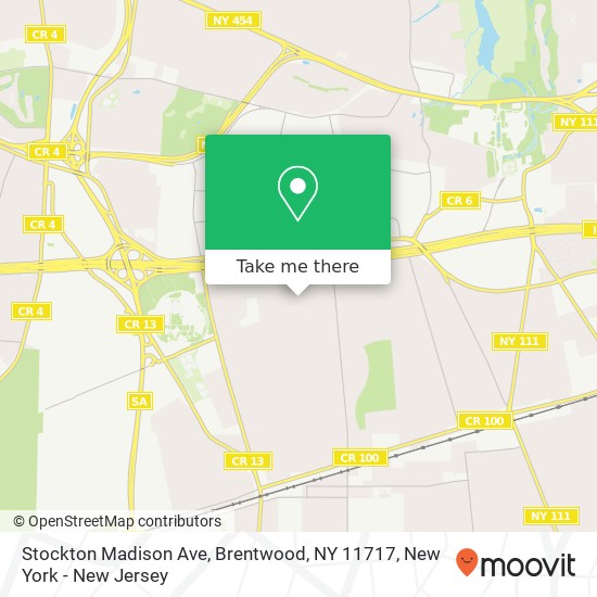 Mapa de Stockton Madison Ave, Brentwood, NY 11717