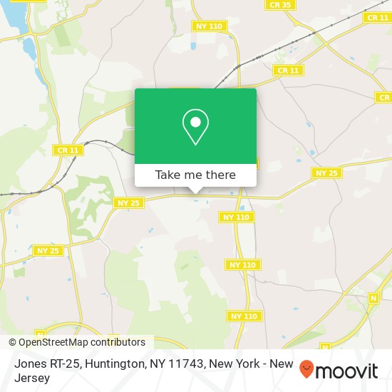 Mapa de Jones RT-25, Huntington, NY 11743