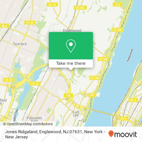 Mapa de Jones Ridgeland, Englewood, NJ 07631