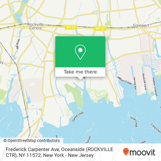 Frederick Carpenter Ave, Oceanside (ROCKVILLE CTR), NY 11572 map