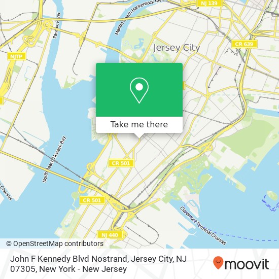 John F Kennedy Blvd Nostrand, Jersey City, NJ 07305 map