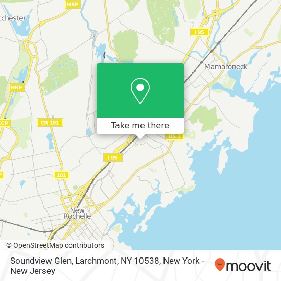 Mapa de Soundview Glen, Larchmont, NY 10538