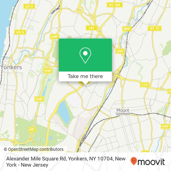Mapa de Alexander Mile Square Rd, Yonkers, NY 10704