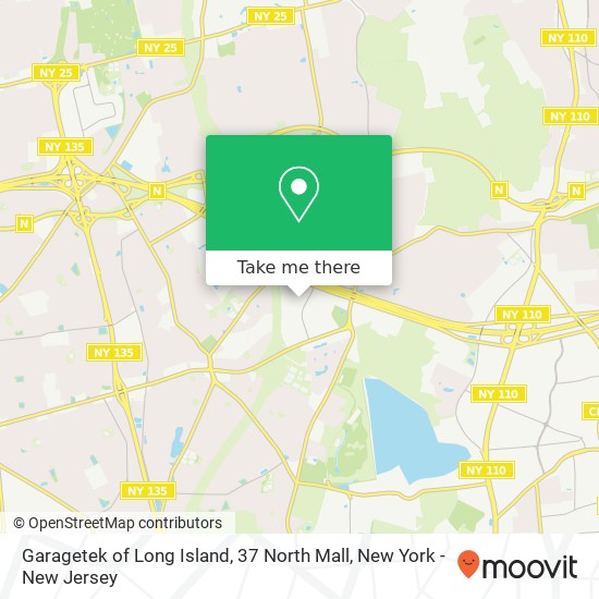 Garagetek of Long Island, 37 North Mall map