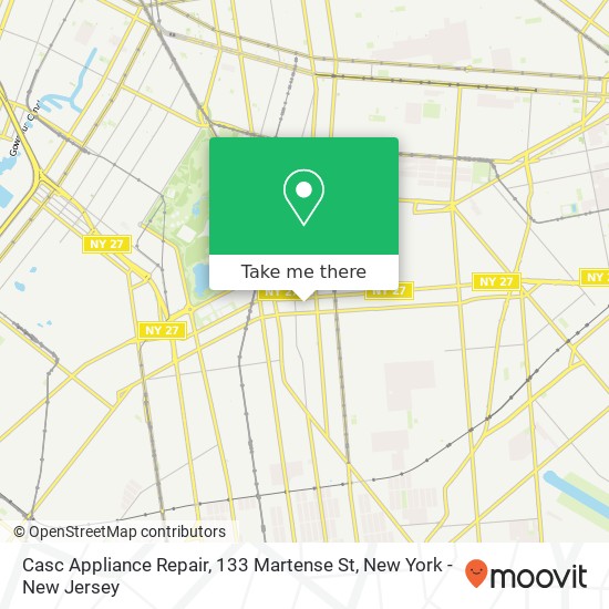 Mapa de Casc Appliance Repair, 133 Martense St