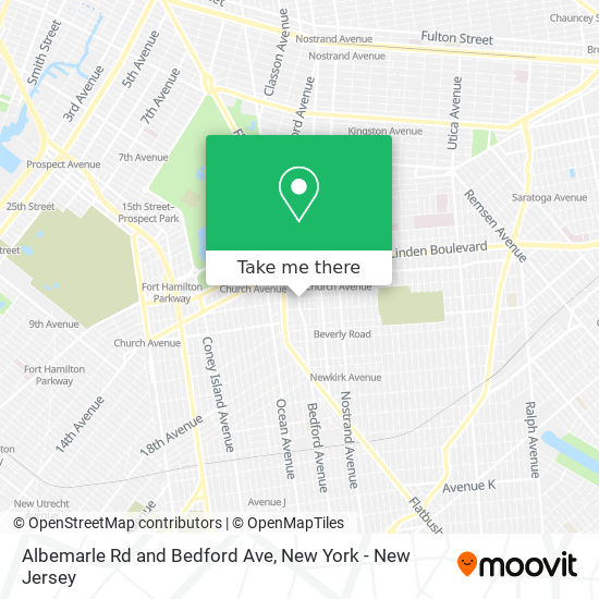 Mapa de Albemarle Rd and Bedford Ave