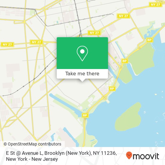 E St @ Avenue L, Brooklyn (New York), NY 11236 map