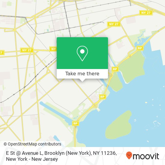 E St @ Avenue L, Brooklyn (New York), NY 11236 map