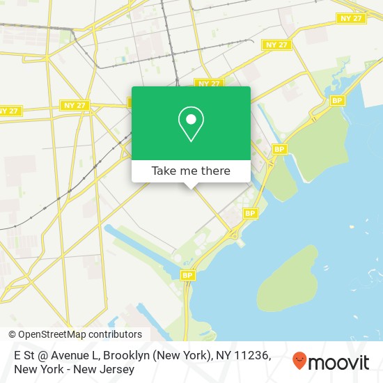 E St @ Avenue L, Brooklyn (New York), NY 11236 map