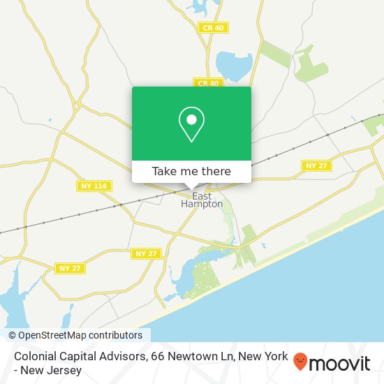 Mapa de Colonial Capital Advisors, 66 Newtown Ln