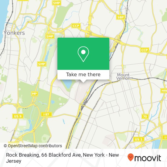 Mapa de Rock Breaking, 66 Blackford Ave