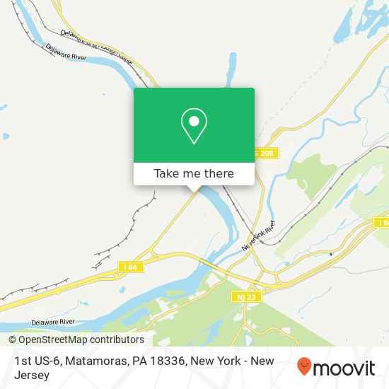 Mapa de 1st US-6, Matamoras, PA 18336