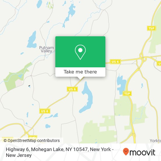 Mapa de Highway 6, Mohegan Lake, NY 10547