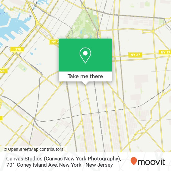Mapa de Canvas Studios (Canvas New York Photography), 701 Coney Island Ave