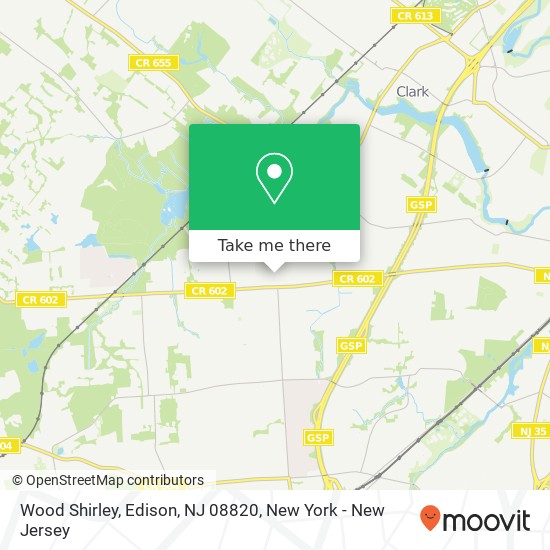 Mapa de Wood Shirley, Edison, NJ 08820
