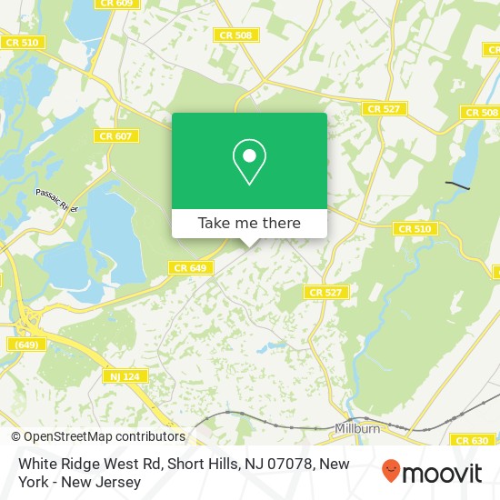 White Ridge West Rd, Short Hills, NJ 07078 map
