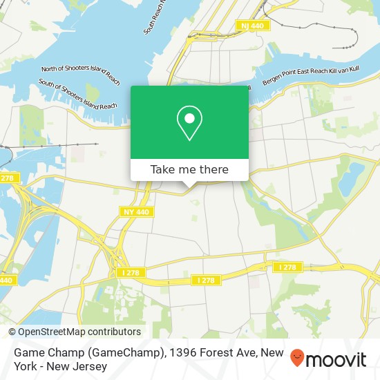 Game Champ (GameChamp), 1396 Forest Ave map