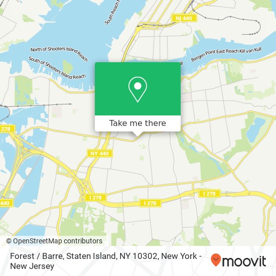 Forest / Barre, Staten Island, NY 10302 map