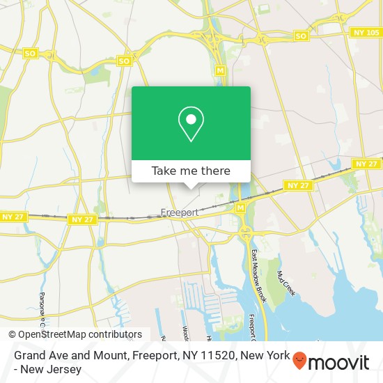Mapa de Grand Ave and Mount, Freeport, NY 11520