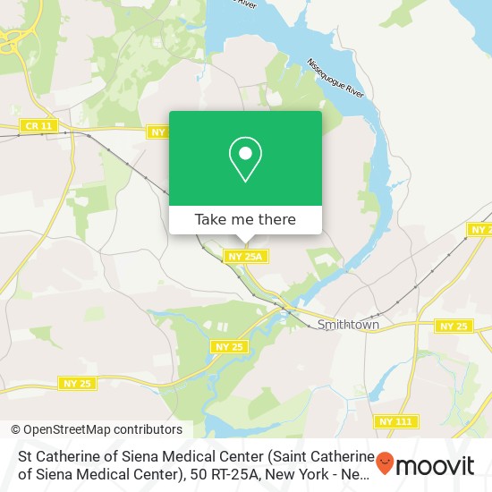St Catherine of Siena Medical Center (Saint Catherine of Siena Medical Center), 50 RT-25A map
