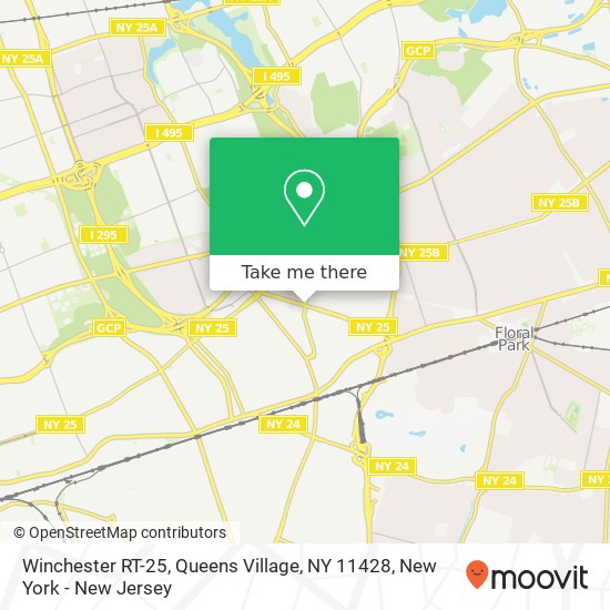 Mapa de Winchester RT-25, Queens Village, NY 11428