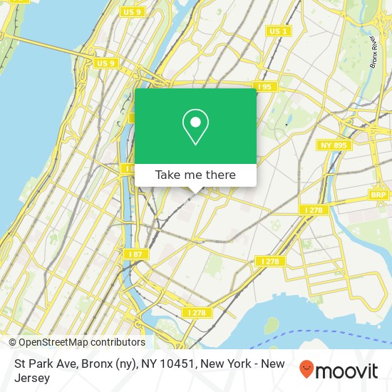 St Park Ave, Bronx (ny), NY 10451 map
