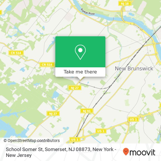 Mapa de School Somer St, Somerset, NJ 08873