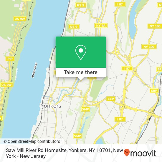 Mapa de Saw Mill River Rd Homesite, Yonkers, NY 10701