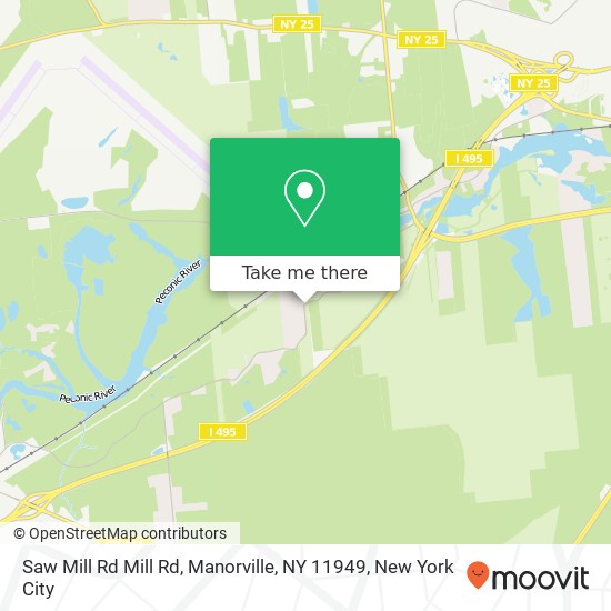 Mapa de Saw Mill Rd Mill Rd, Manorville, NY 11949