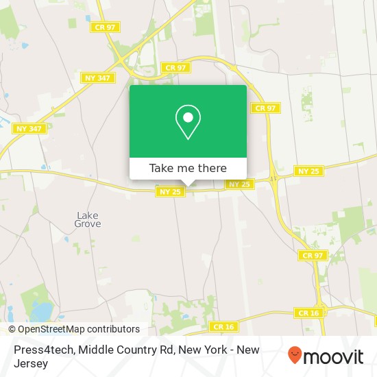 Mapa de Press4tech, Middle Country Rd