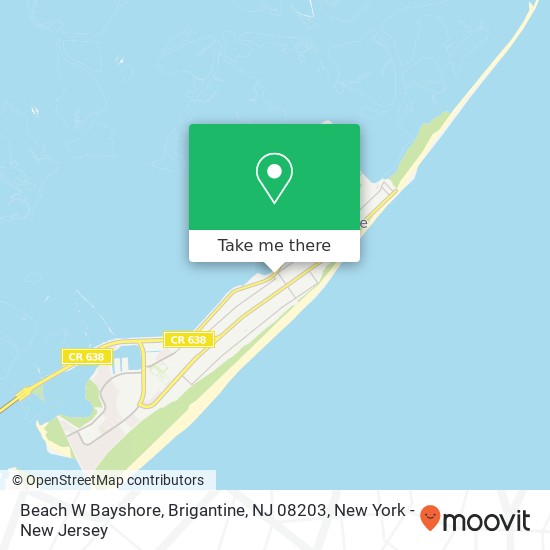 Mapa de Beach W Bayshore, Brigantine, NJ 08203