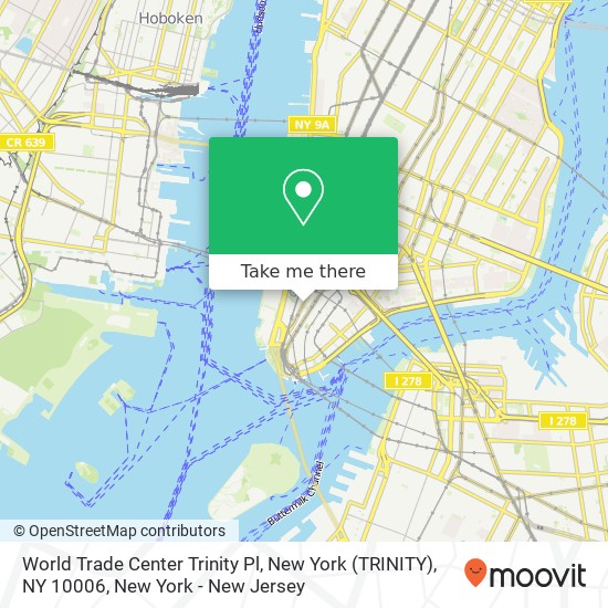 Mapa de World Trade Center Trinity Pl, New York (TRINITY), NY 10006