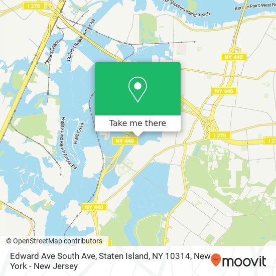 Mapa de Edward Ave South Ave, Staten Island, NY 10314