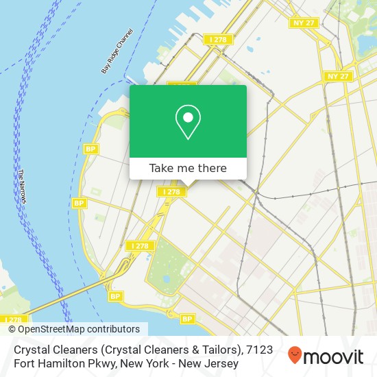 Mapa de Crystal Cleaners (Crystal Cleaners & Tailors), 7123 Fort Hamilton Pkwy