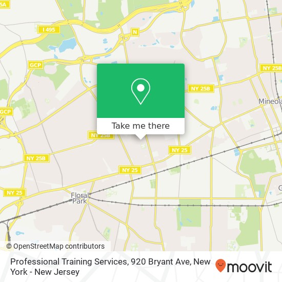 Mapa de Professional Training Services, 920 Bryant Ave