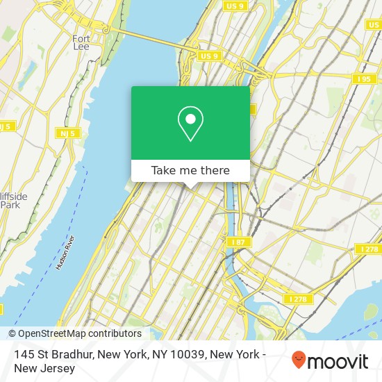 145 St Bradhur, New York, NY 10039 map