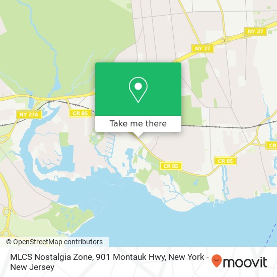 MLCS Nostalgia Zone, 901 Montauk Hwy map