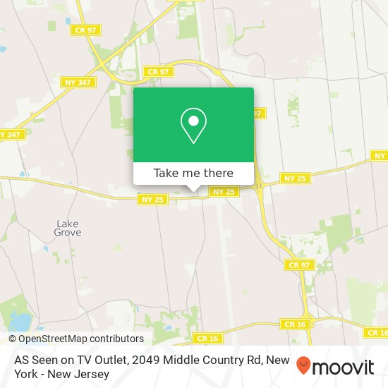 Mapa de AS Seen on TV Outlet, 2049 Middle Country Rd