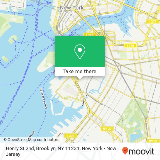 Mapa de Henry St 2nd, Brooklyn, NY 11231