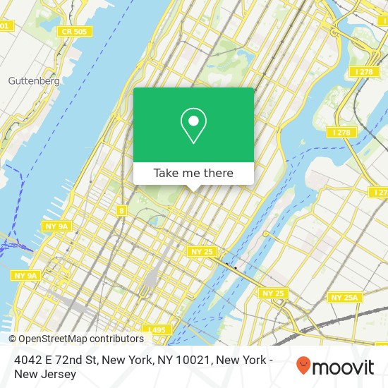 4042 E 72nd St, New York, NY 10021 map