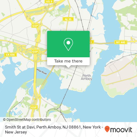 Mapa de Smith St at Davi, Perth Amboy, NJ 08861