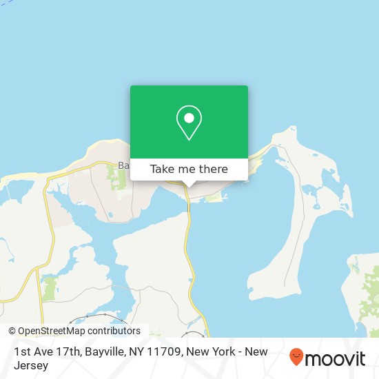 Mapa de 1st Ave 17th, Bayville, NY 11709