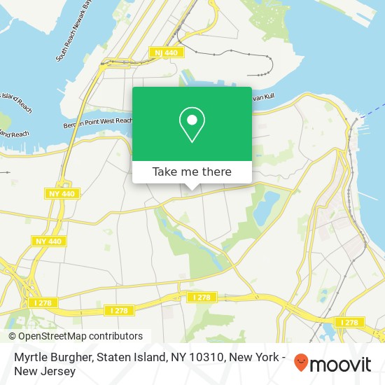 Mapa de Myrtle Burgher, Staten Island, NY 10310