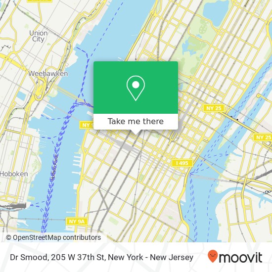 Mapa de Dr Smood, 205 W 37th St