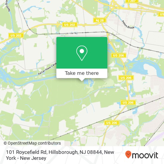 Mapa de 101 Roycefield Rd, Hillsborough, NJ 08844